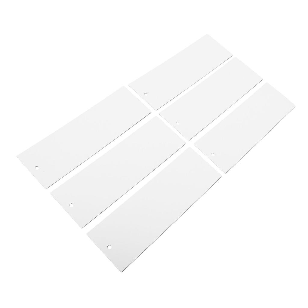 50pcs Watercolor Paper Blank Bookmarks with Tassels Holes Paintable Reusable Blank Book Page Markers for Birthday
