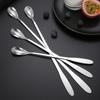 Island Wonder Stainless Steel Ice Cream & Coffee Stirring Spoon, Korean Style Long Handle