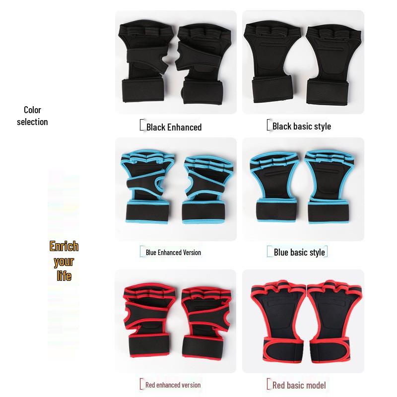 Unisex Summer Fitness Fingerless Gloves with Wrist Support, Anti-callus Breathable Design for Weightlifting and Cycling.