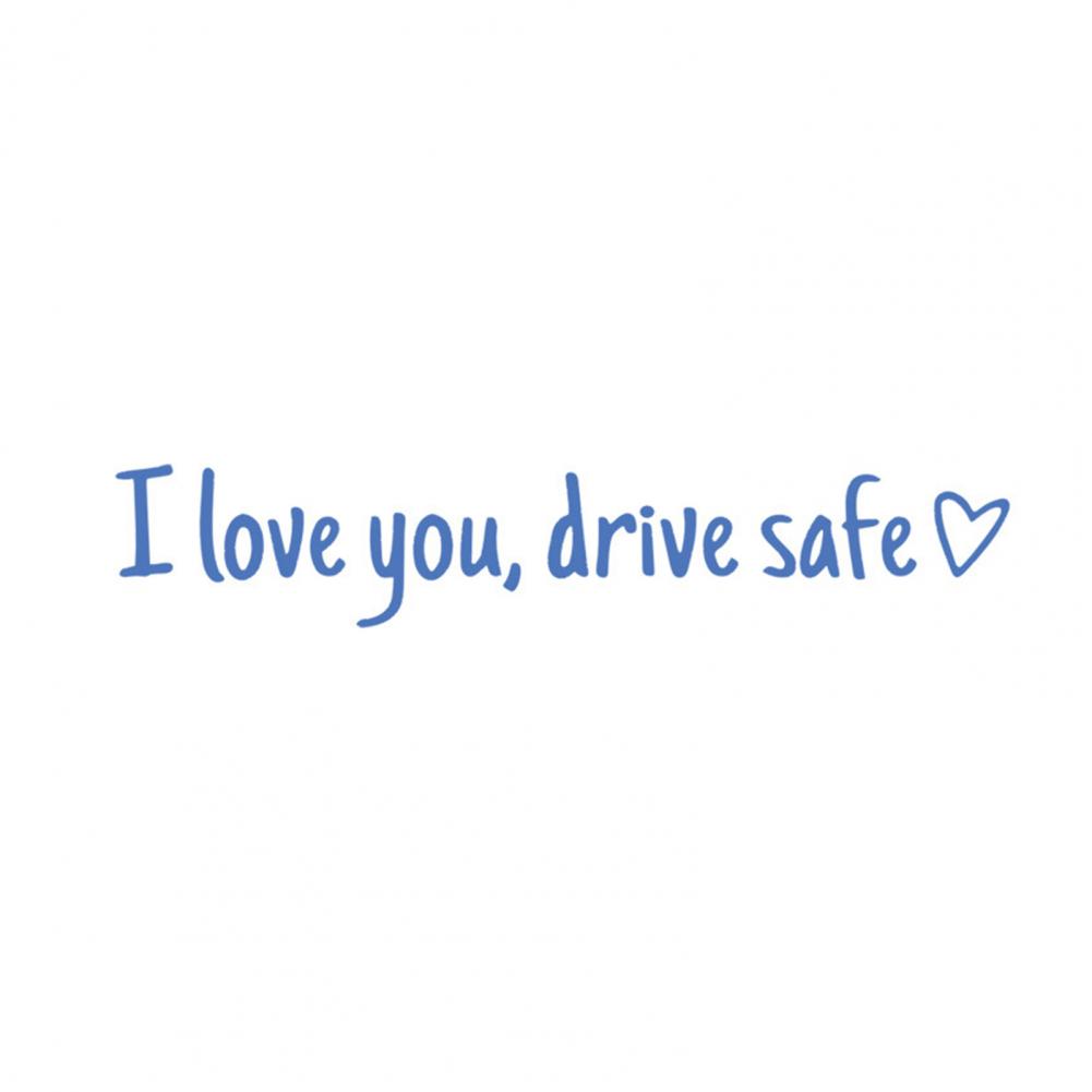 I Love You Drive Safe Stickers Rear View Mirror Vinyl Decal for Women Waterproof Decorative Car Sticker Car Decal Accessories