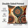 Bohemian Style Classical Cushion Cover Plush Fabric Soft Double-Sided Printed Sofa Warm Winter Home Child Gift Pillow Case