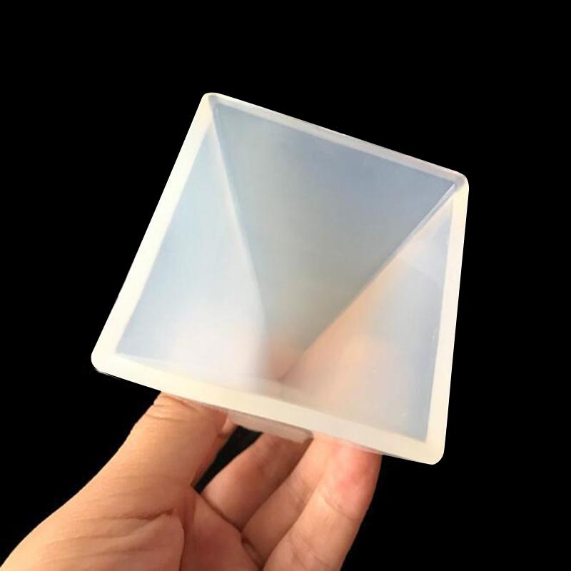 Pyramid Silicone Stencil Resin Jewelry Making Template Epoxy Pendant Craft DIY Tool 50*50mm