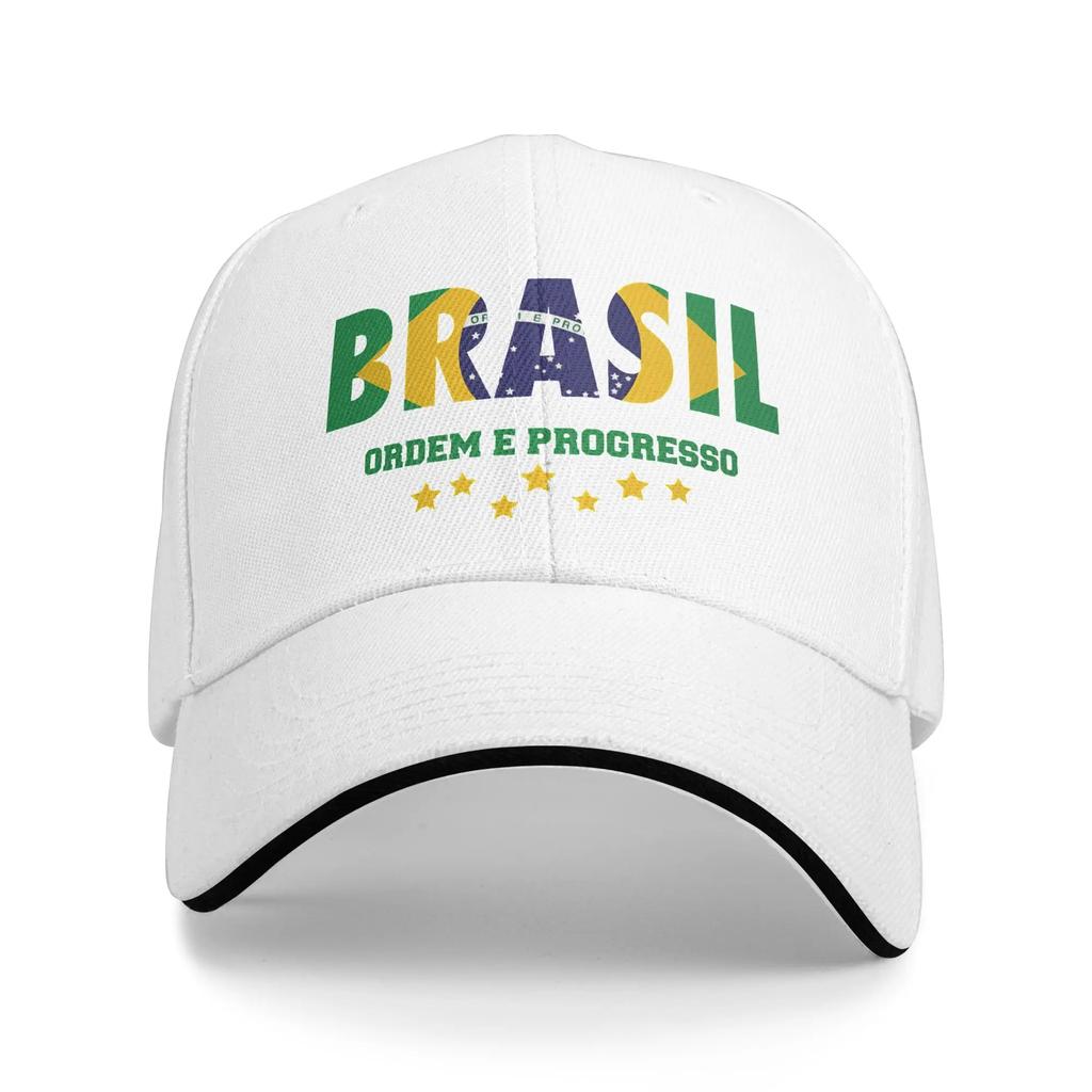 Leisure Brasil National Flag Brazil Golf Hat Unisex Style Headwear Daily Golf Gift Sun Hats