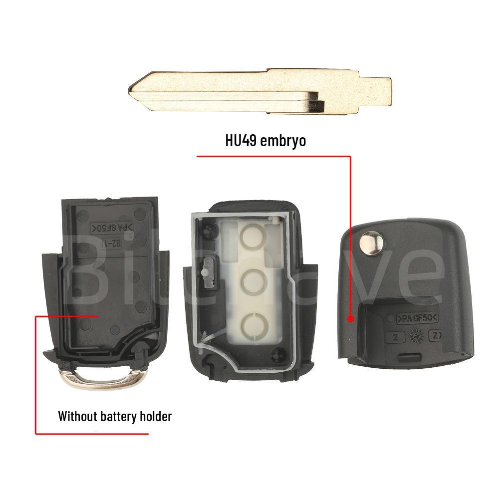 

3-Button Key Shell for Volkswagen/Skoda Passat Scirocco MK4 KD VVDI Folding Key Replacement