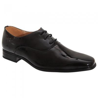 Older Boys Patent Leather Lace-Up Oxford Tie Dress Shoes