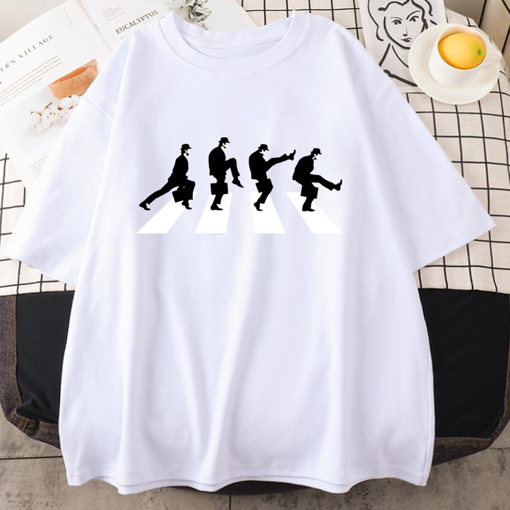 Herre T-skjorte Monty Python The Ministry Of Silly Walks T-skjorte Gate Morsom Kortermet Bomull Oversized T-skjorte Personlighets-T-skjorte