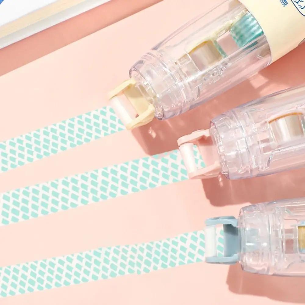 Pen Style Cartoon Double-sided Tape Refillable Roller Glue Tape Cartoon Press-On Dot Glue Ledger