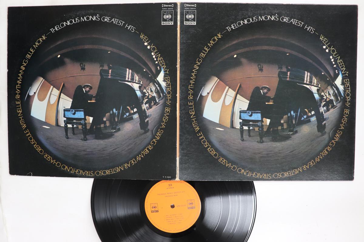 Виниловая пластинка THELONIOUS MONK  Thelonious Monks Greatest Hits SONX60048 CBS SONY 1969 Япония Джаз Б/у