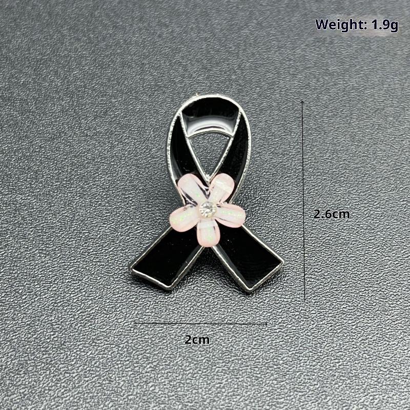 1Pcs French Romantic Pearl Brooches Jewelry Black Ribbon Awareness Pin Funeral Ribbon Badges Diy Accessories