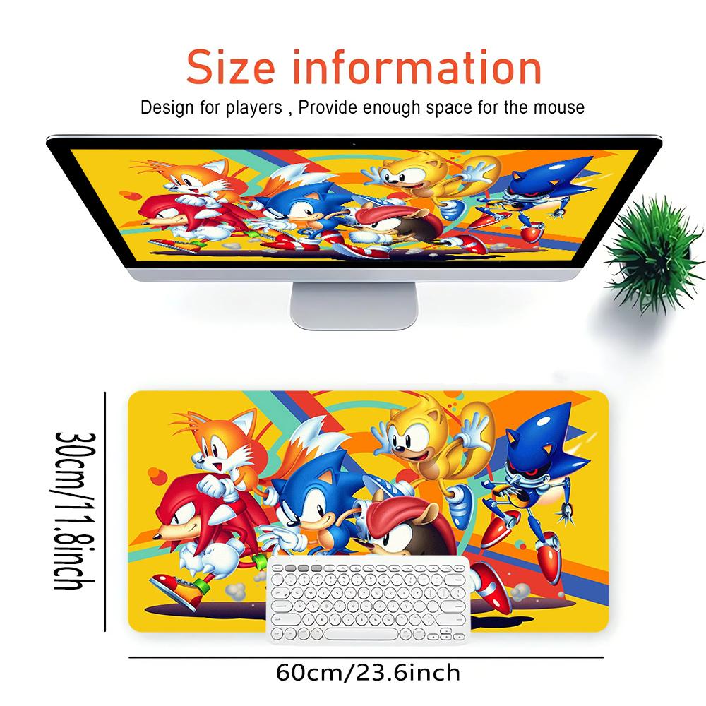 Sonic Heroes Adventure Large Gaming Mouse Pad Nonslip Rubber Base Waterproof Desk Mat For Office Pc Laptop
