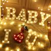Alphabet LEDs Light Standing Letters Sign with Bulbs Night Lamp Warm White Constant Bright Light Effect 2 * AA Cell Operated IP54 Water Resistance