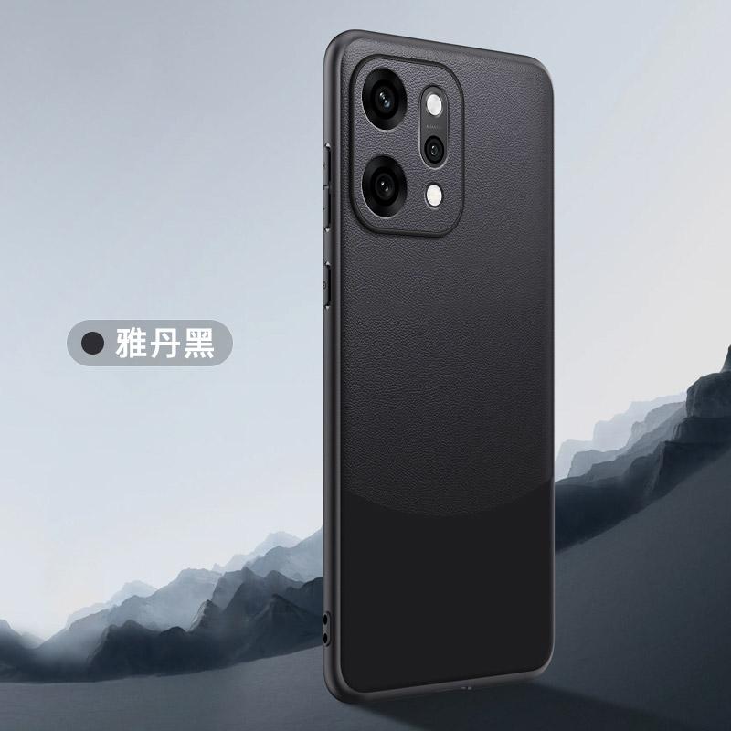 Luxury Vegan PU Leather Back Case For Oppo Reno14 Pro / Reno14 / Reno14 F Version Matte Silicone Phone Shell Protection Bumper