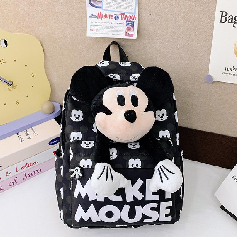 Disney Minnie Mickey Cartoon Printed Plush Doll Decoration Children Backpacks For Kindergarten Boys And Girls