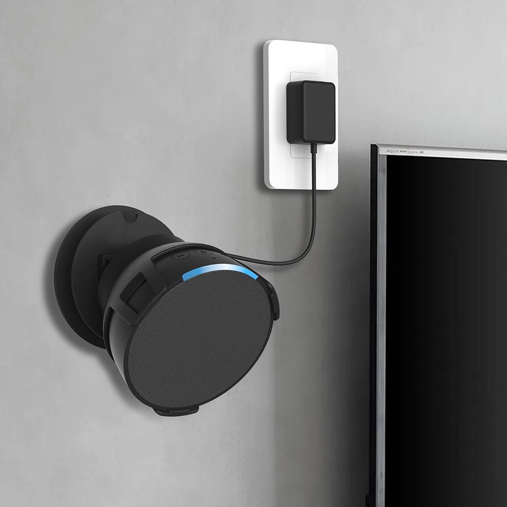 Wall-mounted Speaker Holder for Amazon Echo Pop Space Saving Bracket Built-in Cable Management Prevent Falling Speaker Stand