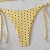 2026 Women's Sexy Polka Dot Backless Lace-up Bikini Swimsuit
