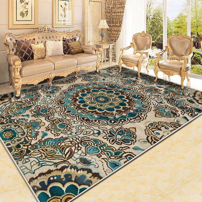 Tappeto Persiano per Soggiorno Decorazione Retrò Grande Area Tappeti Antiscivolo Lusso Divano Casa Facile da Pulire Camera da Letto Salotto Tappetino da Pavimento Boho