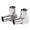 2x 90 Degree TV Aerial Antenna Plug Connector Right Angle Adapter Plug To Socket Coaxial Cable RF Coaxial Female to Male