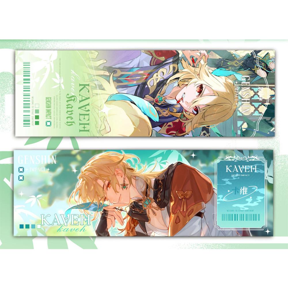 Genshin Impact Collection Karty Hry Záložka Furina Neuvillette Wriothesley Laser Oboustranná vstupenka Anime Tarotová karta Dárek