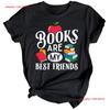 Womens Book Are My Best Friends Day T Shirt Bestie BFF Friendship BFD Vintage Washed Designer Clothes Homme Stretched Slightly