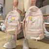 Schoolbag Children Elementary School Girls High School Large Capacity High Appearance Ins Striped Backpack