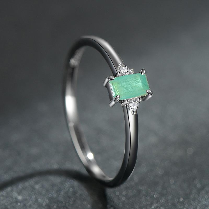 Tancise Classic 925 Sterling Silver  Zircon Ring Ladies Jewelry Wedding Promise Party Gift
