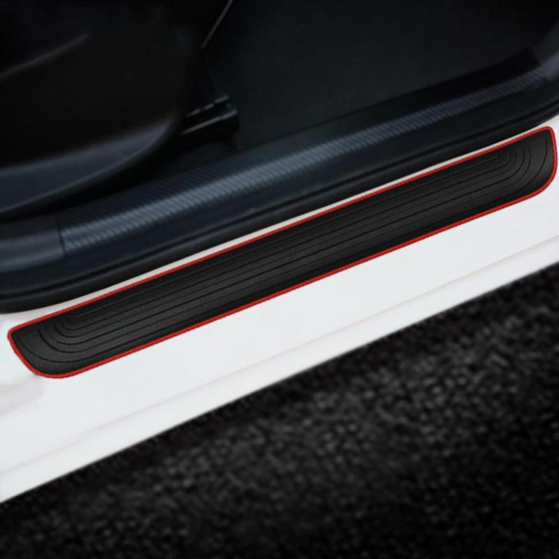Car Trunk Door Sill Plate Protectors Universal Protective Pad Anti Scratch Cover Bumper Rubber Strip Pad Mouldings For