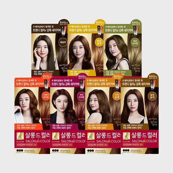 Elastine Salon de Color Hair Dye 100g X 2 7 types to choose from