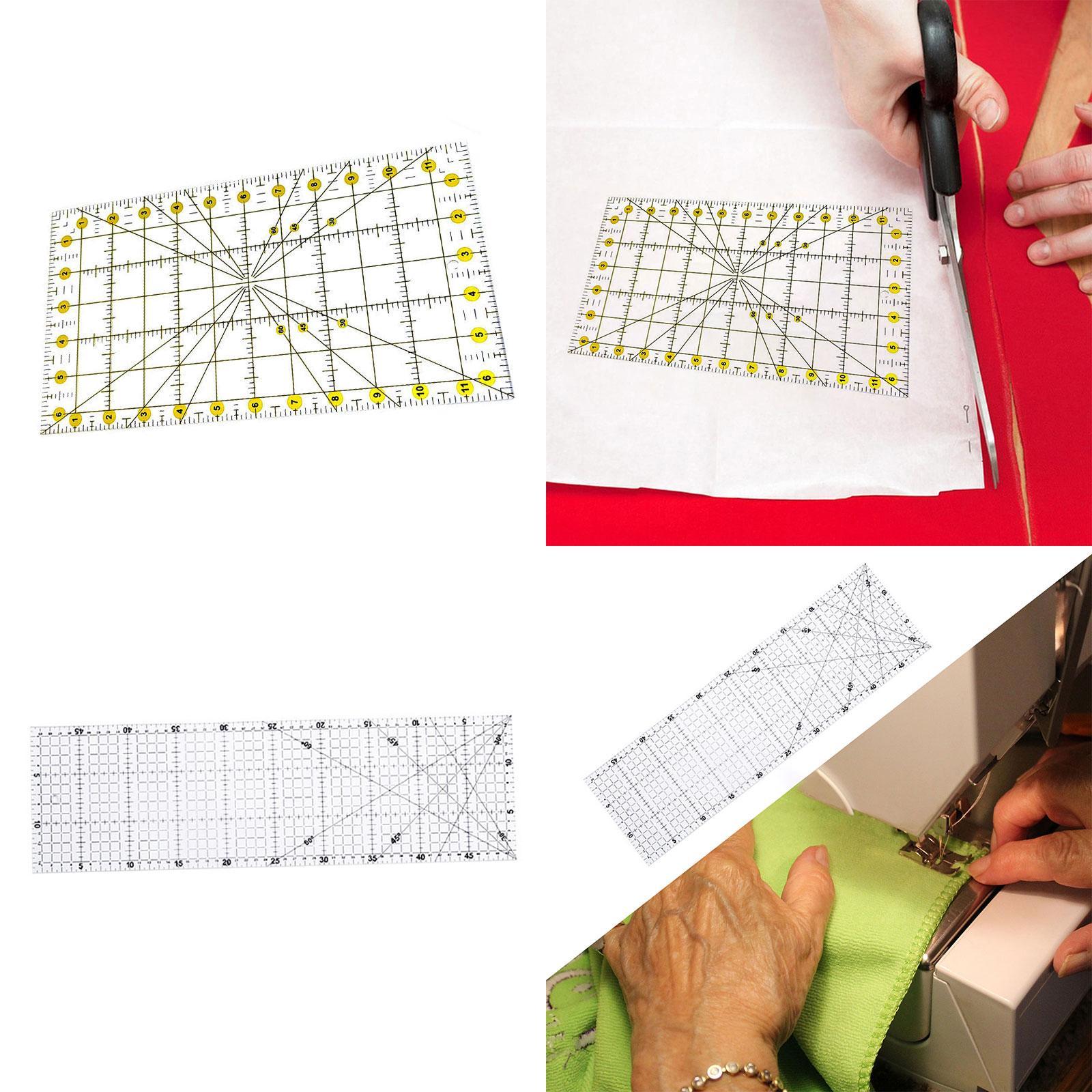 

Acrylic Quilting Ruler Craft Template for Enthusiast Fabric Paper Beginner 6.5 inx12 in