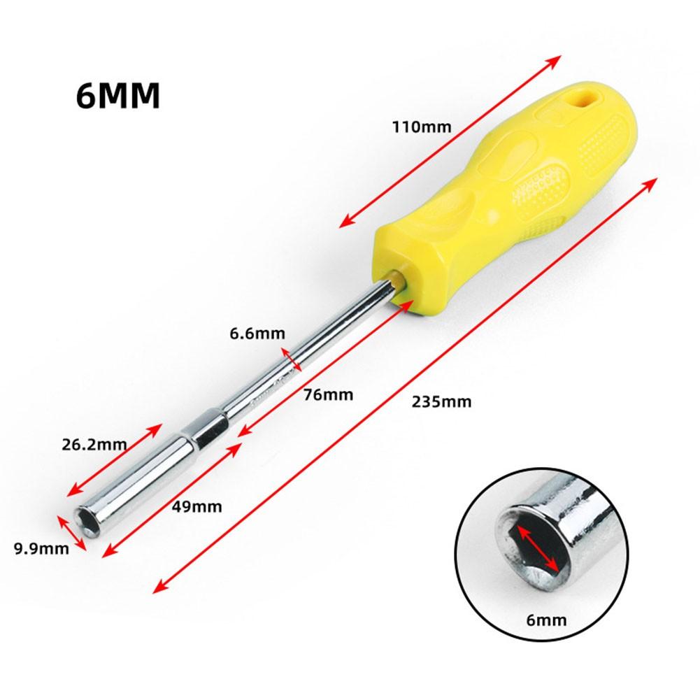 5.5 To10mm Socket Screwdriver Anti Slip Handle Chromium Vanadium Steel