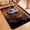 Soccer Ball Water Splash Print Theme Rug Soft Texture Nonslip Carpet For Hallway Balcony Study Home Party Decor Christmas Gift