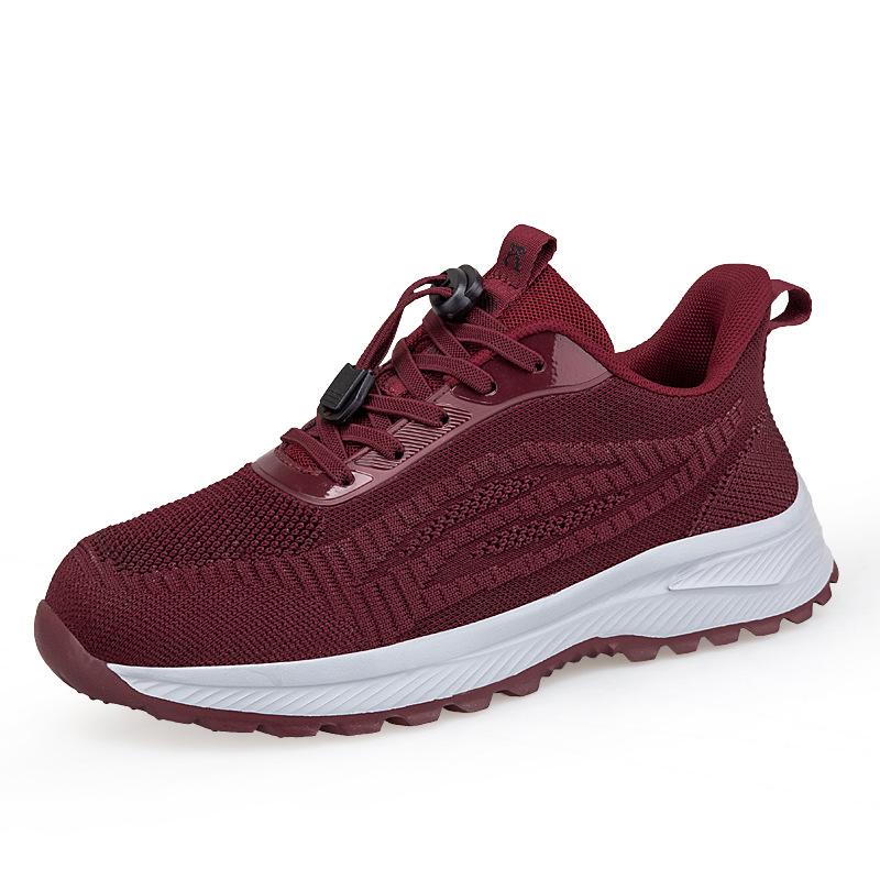 Middle-aged and Elderly Lightweight Non-slip One-pedal Mesh Old Beijing Shoes, Old Women's Father Soft-soled Walking Shoes