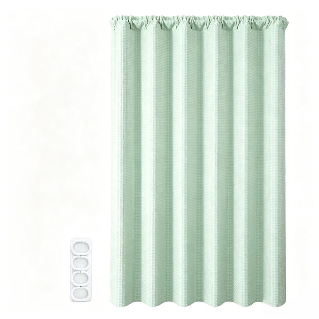 Shower Curtain with 12 Plastic Hooks, 180 cm, for Bathroom and Window