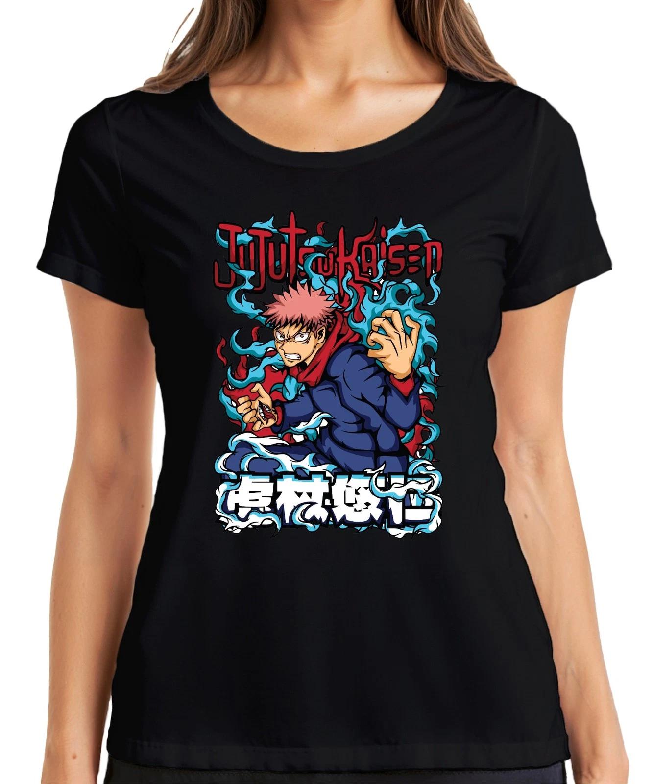 Jujutsu Kaisen Yuji Itadori Anime Manga Fan Geschenk Action Damen T-Shirt XS