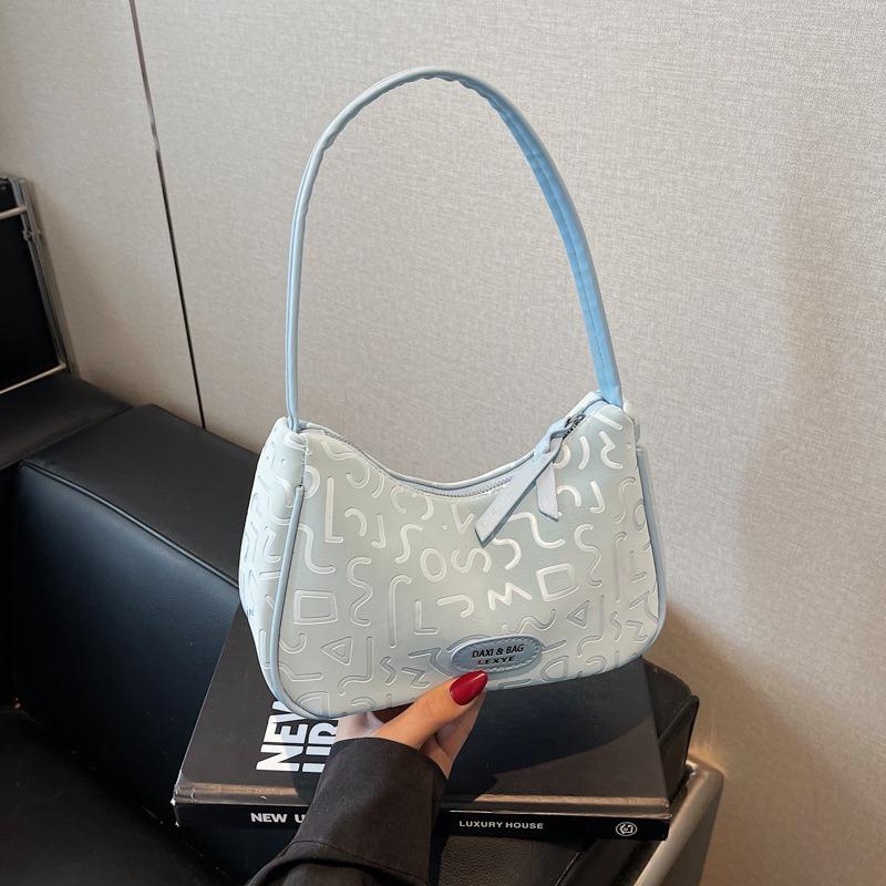 

Женская сумка, высококлассная сумка-пельмень, сумка-тоут, весенняя, большой вместимости, модный принт, одноплечевая сумка-клатч синий