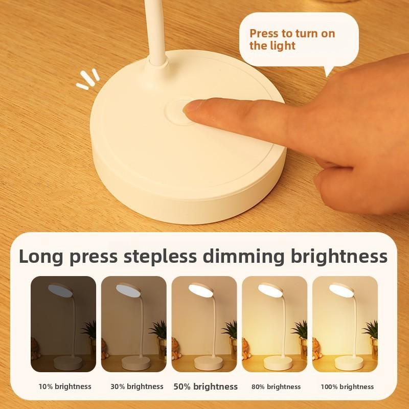 Led Lamp Desk Students Usb Rechargeable Touch Dimming For Reading Light Study
