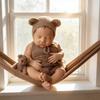 Brown Bear Doll Balloon Prop Handmade Knitted Animal Toys Baby Photography Newborn Infant Shooting Decoration Studio Props