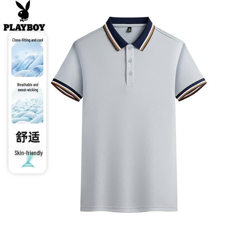 PLAYBOY Men's Quick-Dry Polo Shirt