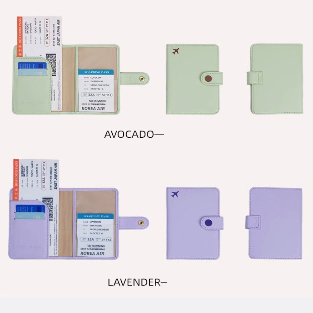 Wallet Passport Storage Bag Solid Color Passport Holder  Travel Accessories