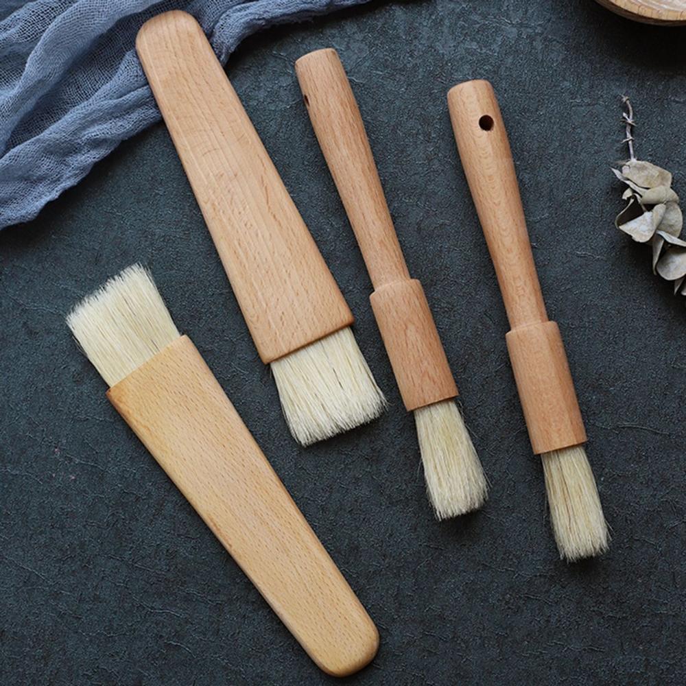Spreading Natural Kitchen Wooden Handle Sauce Baster Pastry Brush Basting Brush Marinade Tool