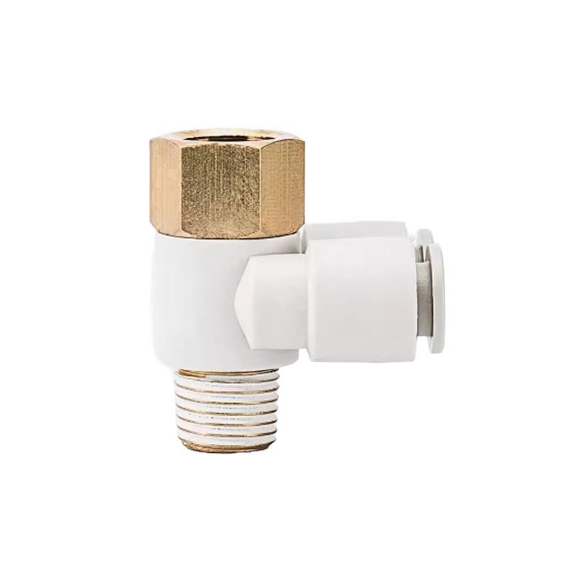 SMC Pneumatic Quick Connect Swivel Air Hose Fitting, Double Tube, Int/Ext Threads KB2ZF04/06/08/10/12-02S.