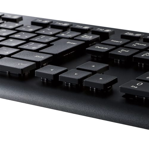 ELECOM Washable Wireless Keyboard Bluetooth Waterproof IPX5 Compatible Membrane Full Size with Numeric Keypad Antibacterial Black TK-WS03BMKBK