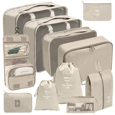 Travel Organizer Set 7Colors Storage Bags Suitcase Packing Cubes Set Cases Portable Luggage Clothes Shoe Tidy Pouch Folding