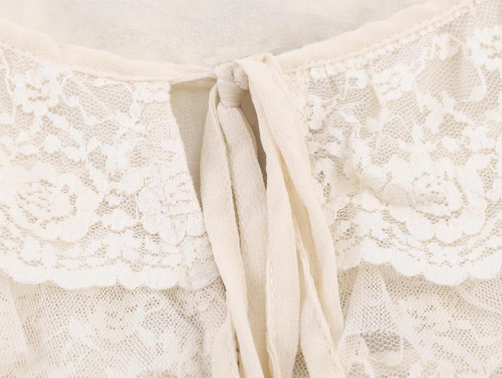 Self-Made European & American Women's Casual Lace Layered Fashion Top