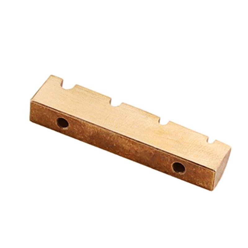 4 String Electric Bass Top Nut Replacement Bass Guitar Pre-Slotted Brass Nut