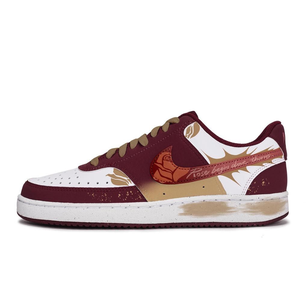 Nike Court Vision 811 Manufacturing, Thorn Rose, Special Shoe Box Slip Resistant Low top Skateboard Shoes Unisex IM1652-601(Team80-SBOX)