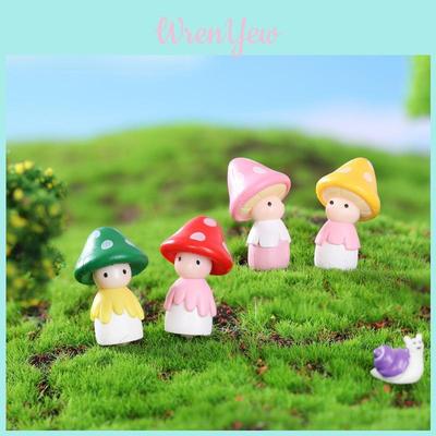 Estatueta de Cogumelo de Resina Colorida Para Jardins de Fadas DIY e Terrários de Suculentas