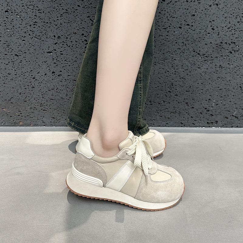 C heightened round head women's summer new lightweight thick-soled versatile dad shoes