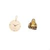 Minimalist Modern Nordic Wall Clock with Maitreya Buddha Sculpture Feng Shui Tabletop Ornament for