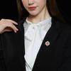 Romantic Camellia Flower Brooches For Women Men Fashion Plant Pin Office Party Casual Accessory Jewelry Gift