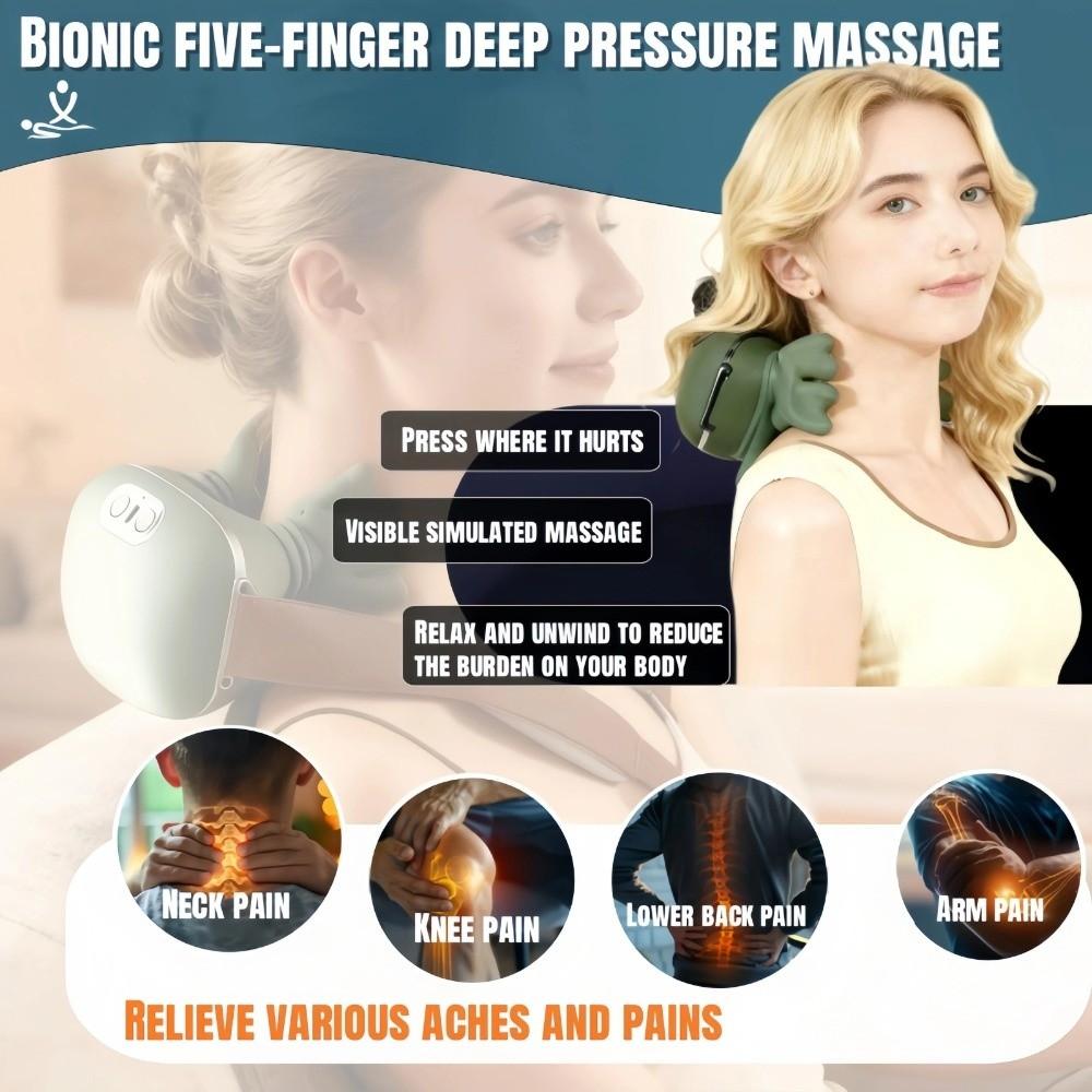 4D Kneading Massage Pillow Heated Neck Massager Cervical Massage Device  Gifts for Men, Women